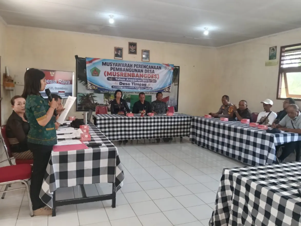 Serap Aspirasi Masyarakat, Desa Timpag Gelar Musyawarah Perencanaan Pembangunan Desa Tahun Anggaran 2027