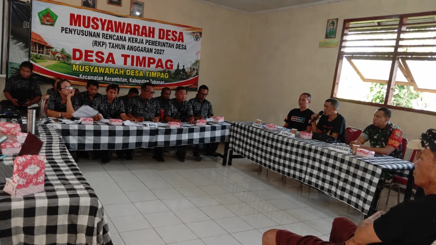 Desa Timpag Gelar Musyawarah Desa, Fakus pada Program Kerja Tahun Mendatang